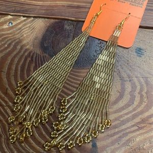 Fabulous gold beaded earrings!